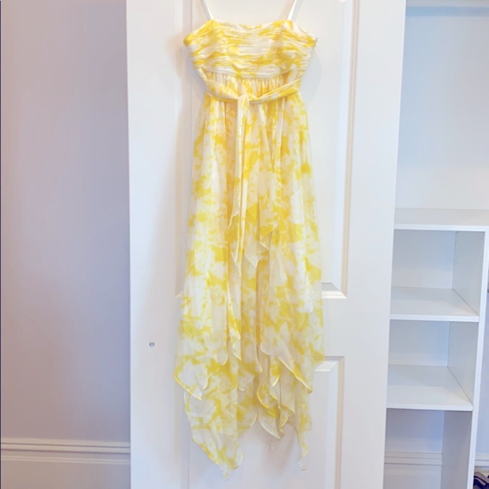 Strapless midi dress